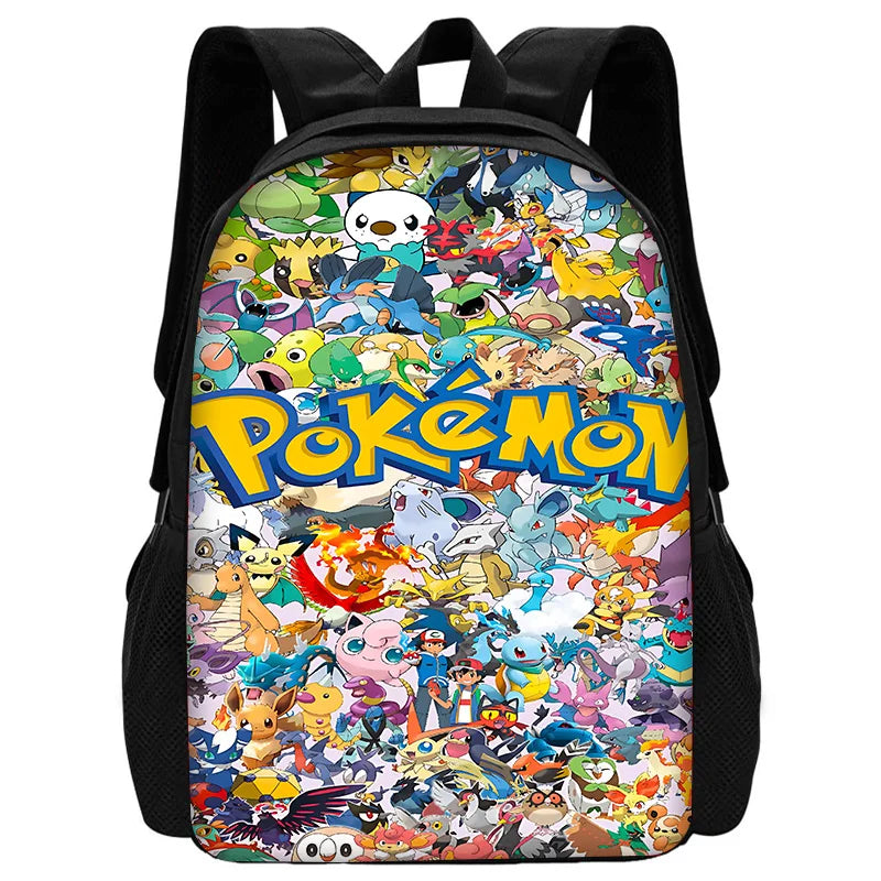 Cute Potdemiel cartoon Ball Child School Backpack with Lunch Bags ,Pencil Bags ,School Bags for Boys Girls P-PokéS Best Gift