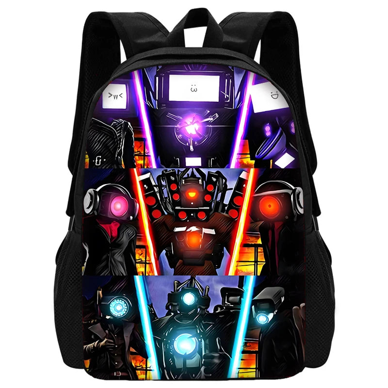 Child School Skibidi Toilet Backpack with Lunch Bags ,Pencil Bags ,School Bags for Boys Girls Best Gift