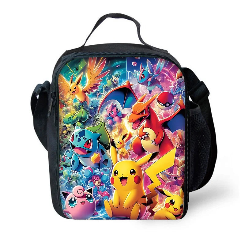 Cute Potdemiel cartoon Ball Child School Backpack with Lunch Bags ,Pencil Bags ,School Bags for Boys Girls P-PokéS Best Gift