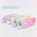 Kawaii Plush Pencil Case Cute Pen Box Large Capacity for Girls Storage Bag Student School Office Supplies Stationery