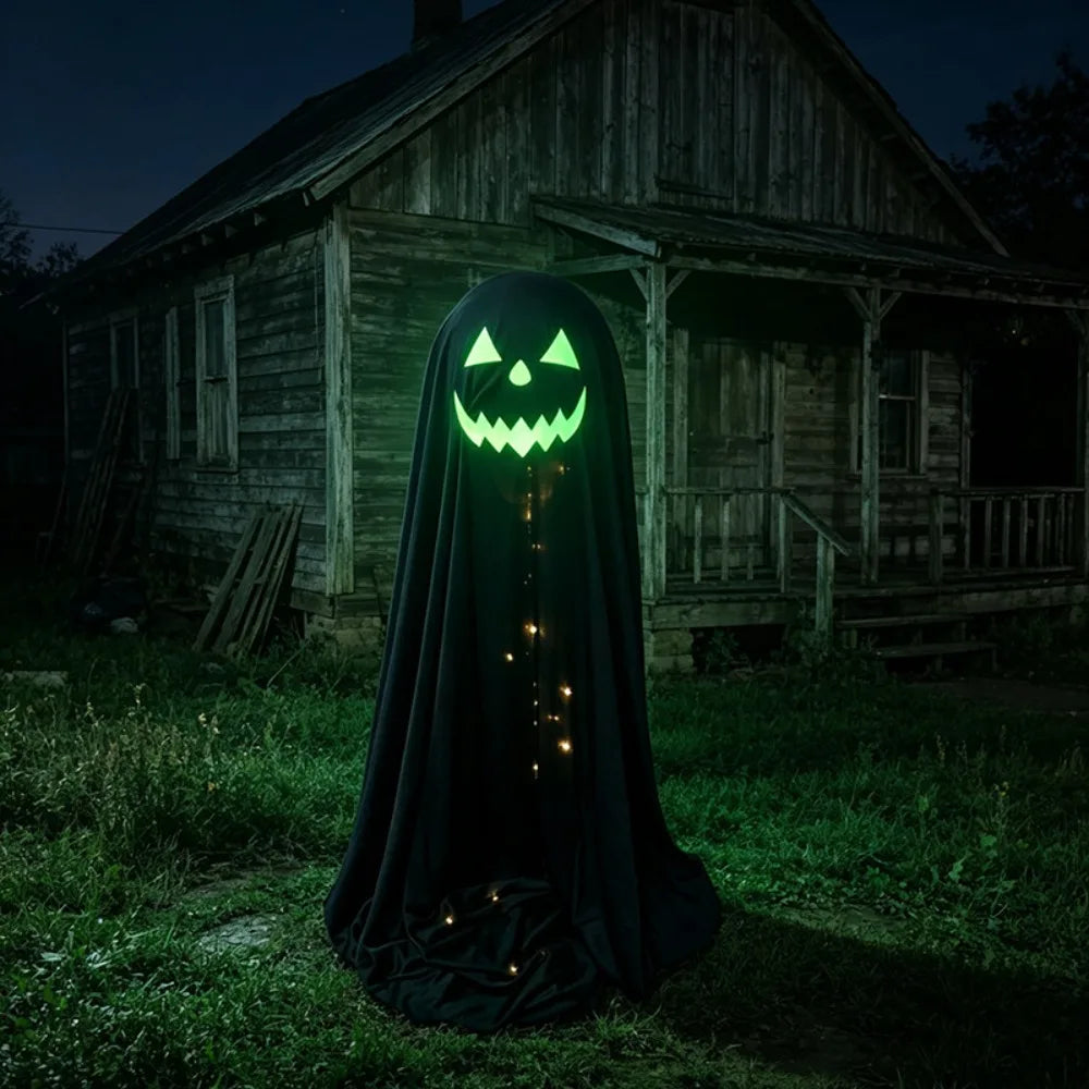 Luminous Halloween Standing Ghost Decor Adjustable Gothic Outdoor Light-up Ghost ED Lights Soft LED Lights