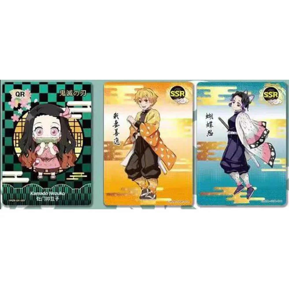 Bandai Demon Slayer Rare Character Diamond Holographic Cards Booster, Anime Card Set Christmas Party Exchange Surprise Gift