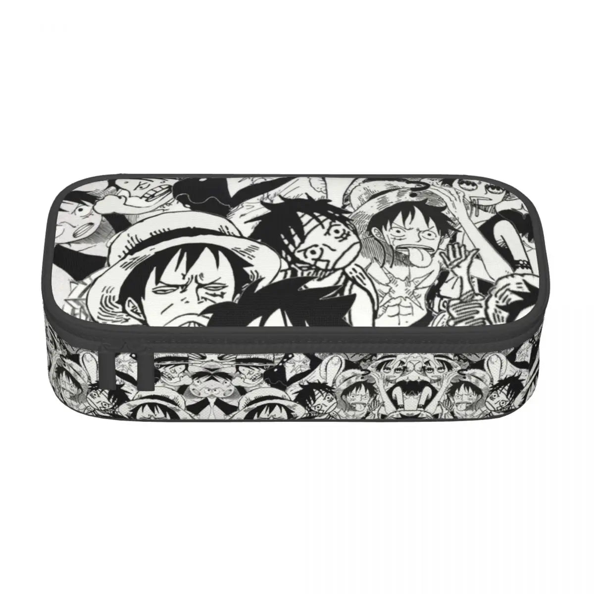 Custom One P-Pieces Cute Pencil Case Boys Girls Large Capacity Straw Hat Pirates Skull Pencil Bag Students Stationery