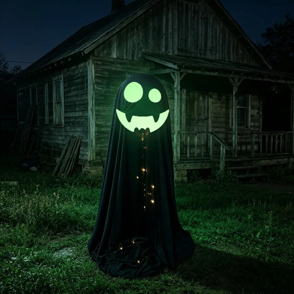 Luminous Halloween Standing Ghost Decor Adjustable Gothic Outdoor Light-up Ghost ED Lights Soft LED Lights