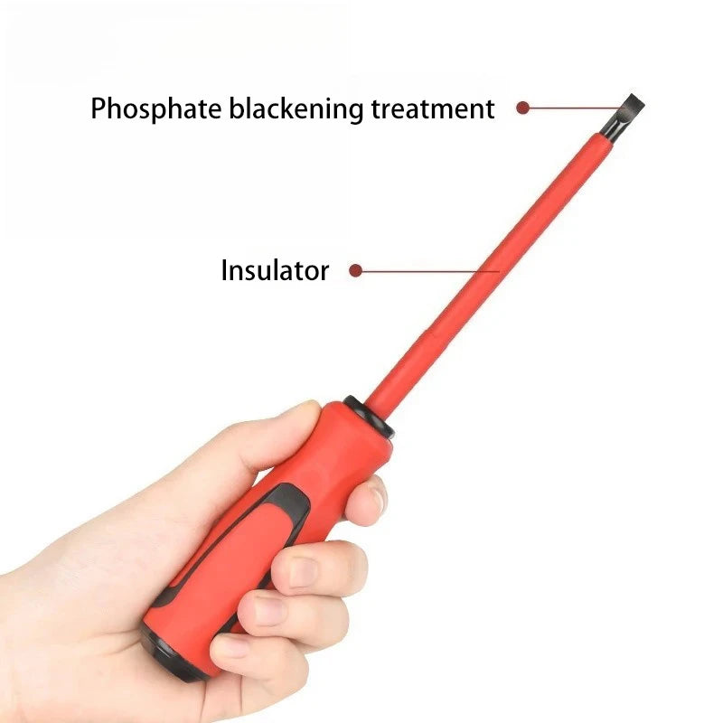 Cacciaviti isolati ad alta durezza in acciaio al cromo vanadio con punte dritte e incrociate, cacciavite magnetico, utensile manuale per elettricisti