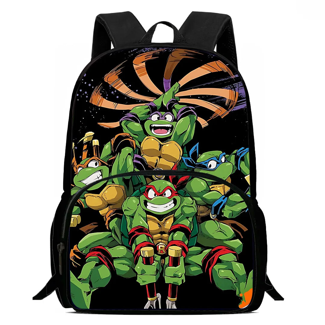 Child Backpacks Shoulder Bag Pencil Case Pupil Large Capacity For N-ninjas Turtless School Bags for Boys Girls Best Gift