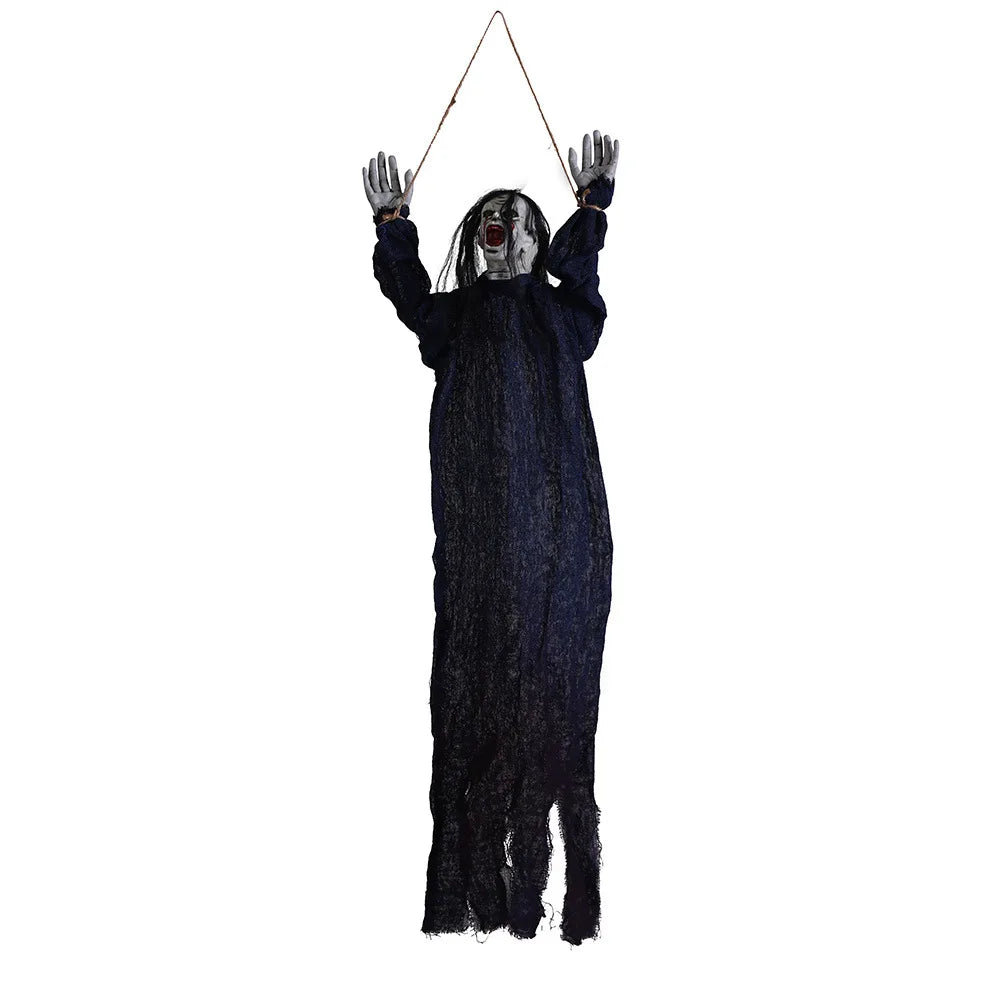 Halloween Hanging Ghost Spooky Skeletons Decor Supplies, Creepy Haunted House Flying  Decoration with Yard Tree Porch Décor