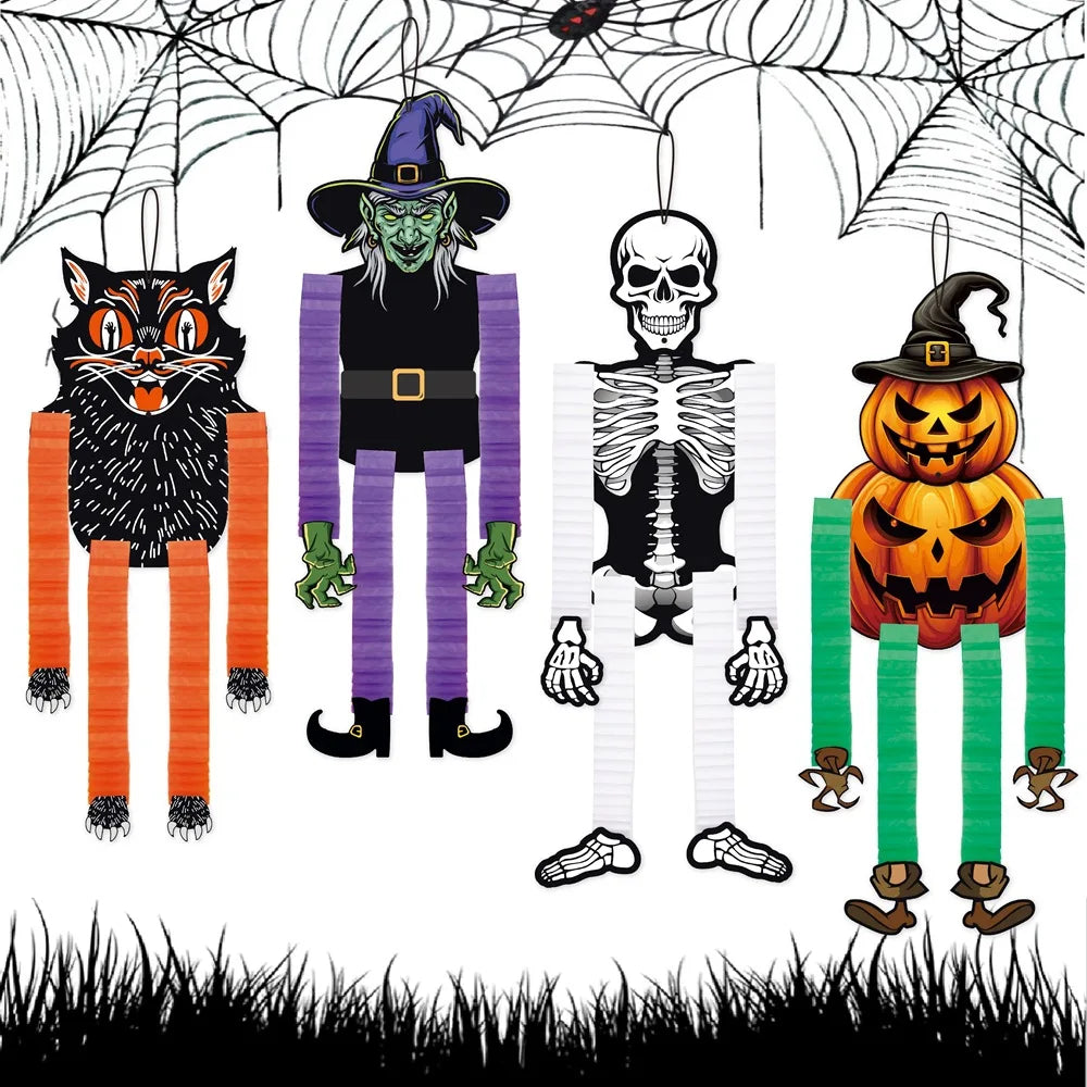 Halloween Hanging Decorations Pumpkin Witch Cat Vampire Ornaments Trick Or Treat Party Indoor Outdoor Garden Door Wall Decors