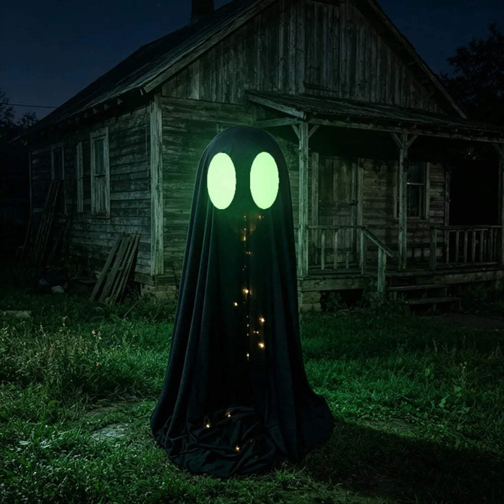 Luminous Halloween Standing Ghost Decor Adjustable Gothic Outdoor Light-up Ghost ED Lights Soft LED Lights