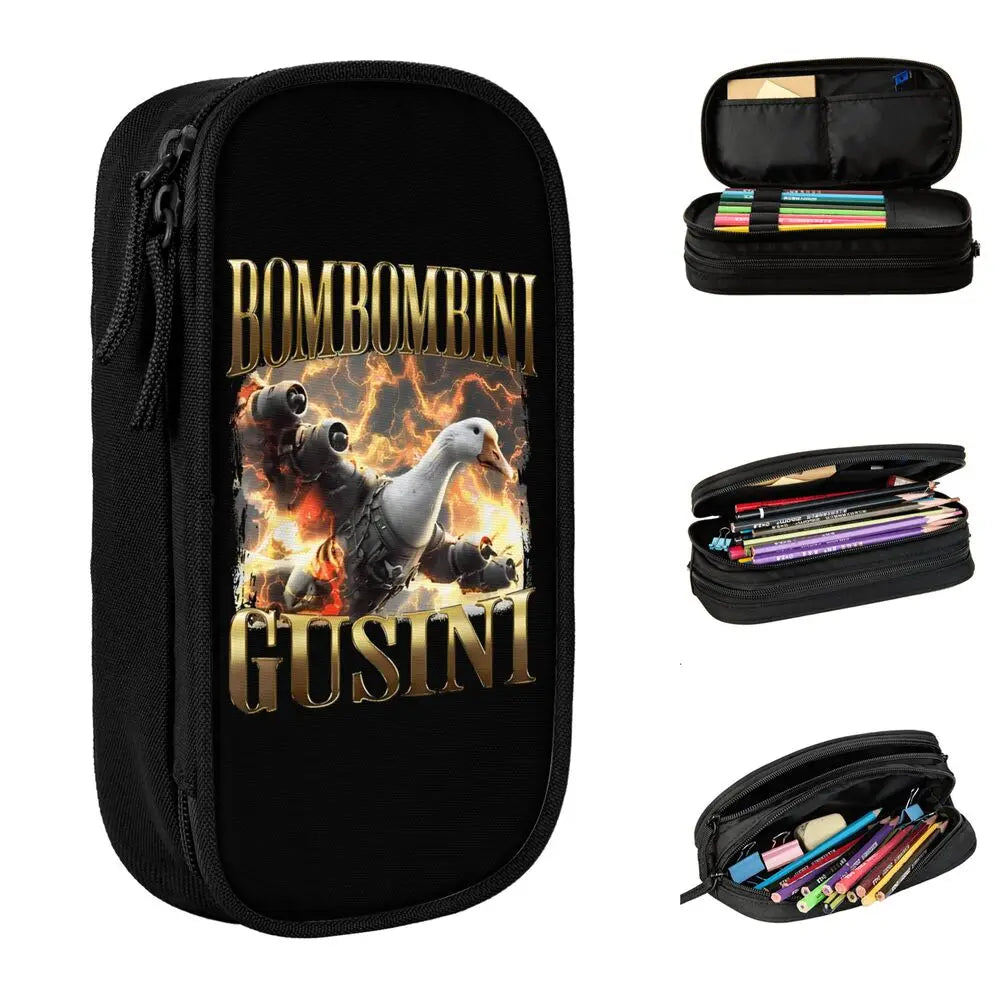 Italian Brainrot Tralalero Tralala Pencil Cases Pencil Pouch Pen Box for Student Big Capacity Bag School Supplies Stationery
