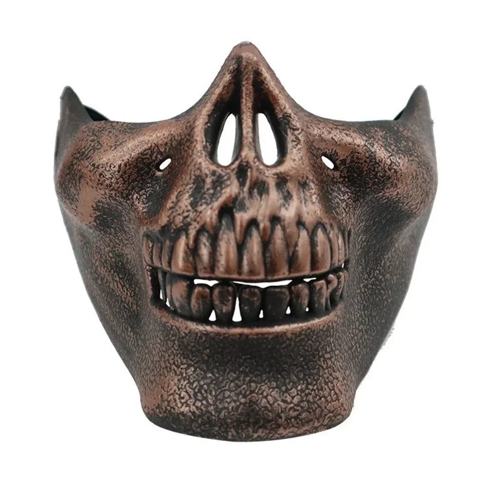 Halloween Skull Mask Creative Funny Party Props Holiday Supplies Horror Demon Accessories Men Skeleton Mask Half Face Cover