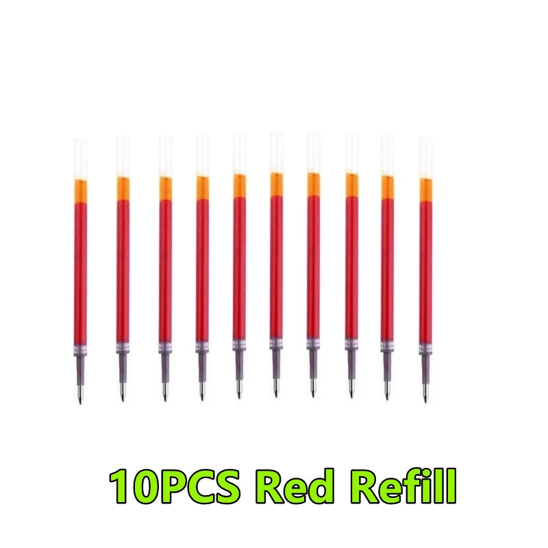 1-12PCS Retractable Red Blue Black Ink Gel Pens Colored Aesthetic Stationery Pen Supplies Ballpoint Office Pencil Writing School