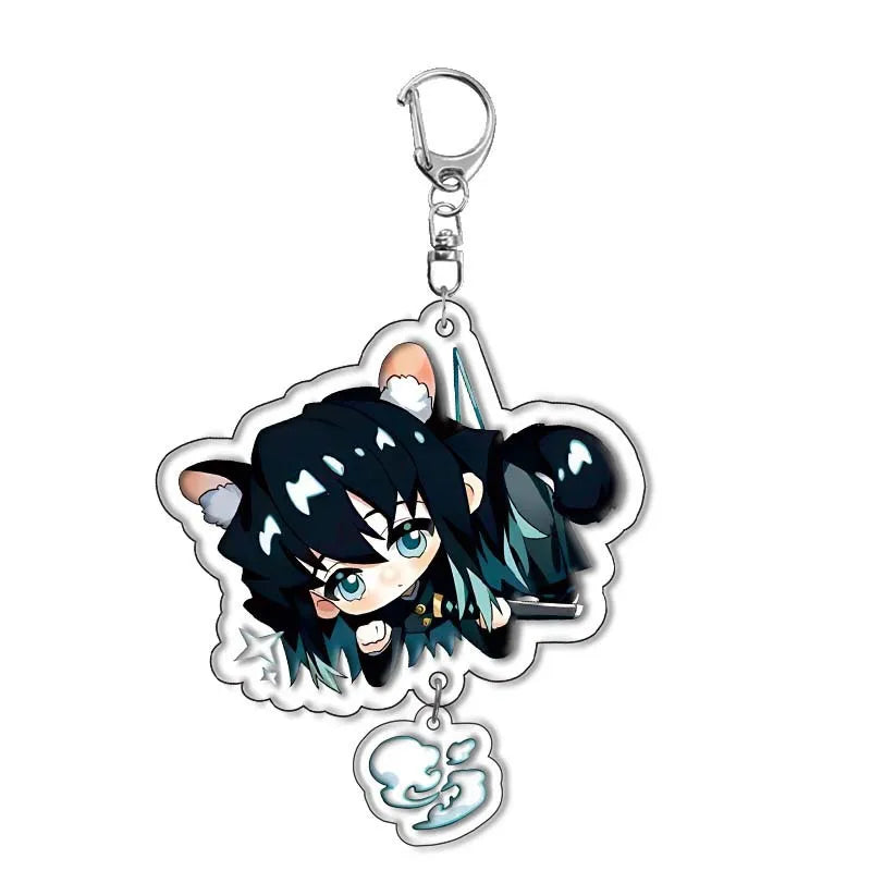 Demon Slayer Blade Charcoal Zhilang You Bean Acrylic Keychain Anime Peripheral High Beauty Backpack Fashion Toys Anime Frind