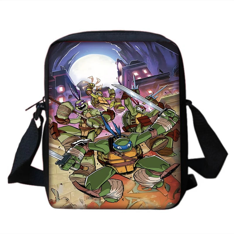 Child Backpacks Shoulder Bag Pencil Case Pupil Large Capacity For N-ninjas Turtless School Bags for Boys Girls Best Gift