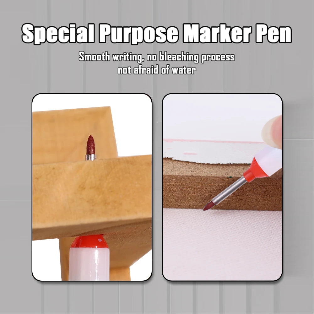 1-3PCS 20mm Deep Hole Long Nib Head Markers Bathroom Woodworking Decoration Permanent Marker Pencil Tools Metal Perforating Pen