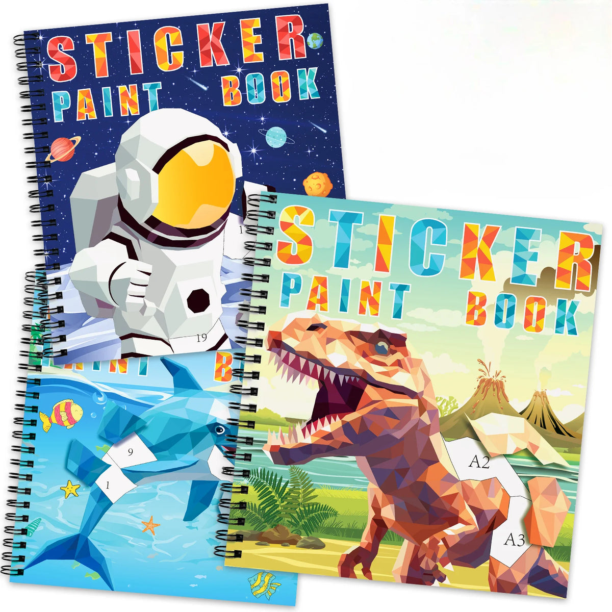 1-6PCS Sticker Book For Kids Unicorn Sticker Paint Book Mermaid Children's Sticker By Number For Birthday Gift Girls Stationery