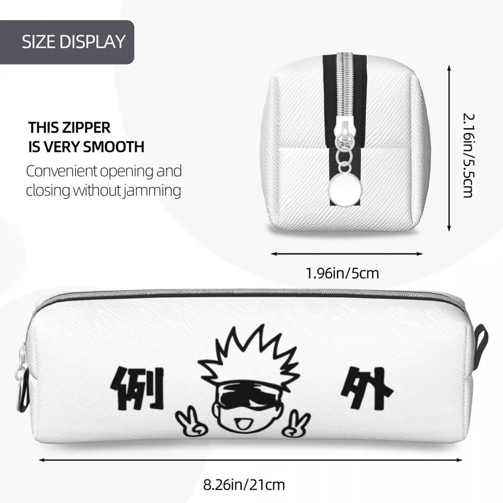Jujutsu Kaisen Gojo Pencil Cases Pencilcases Pen Holder for Student Large Storage Pencil Bags School Supplies Gifts Stationery