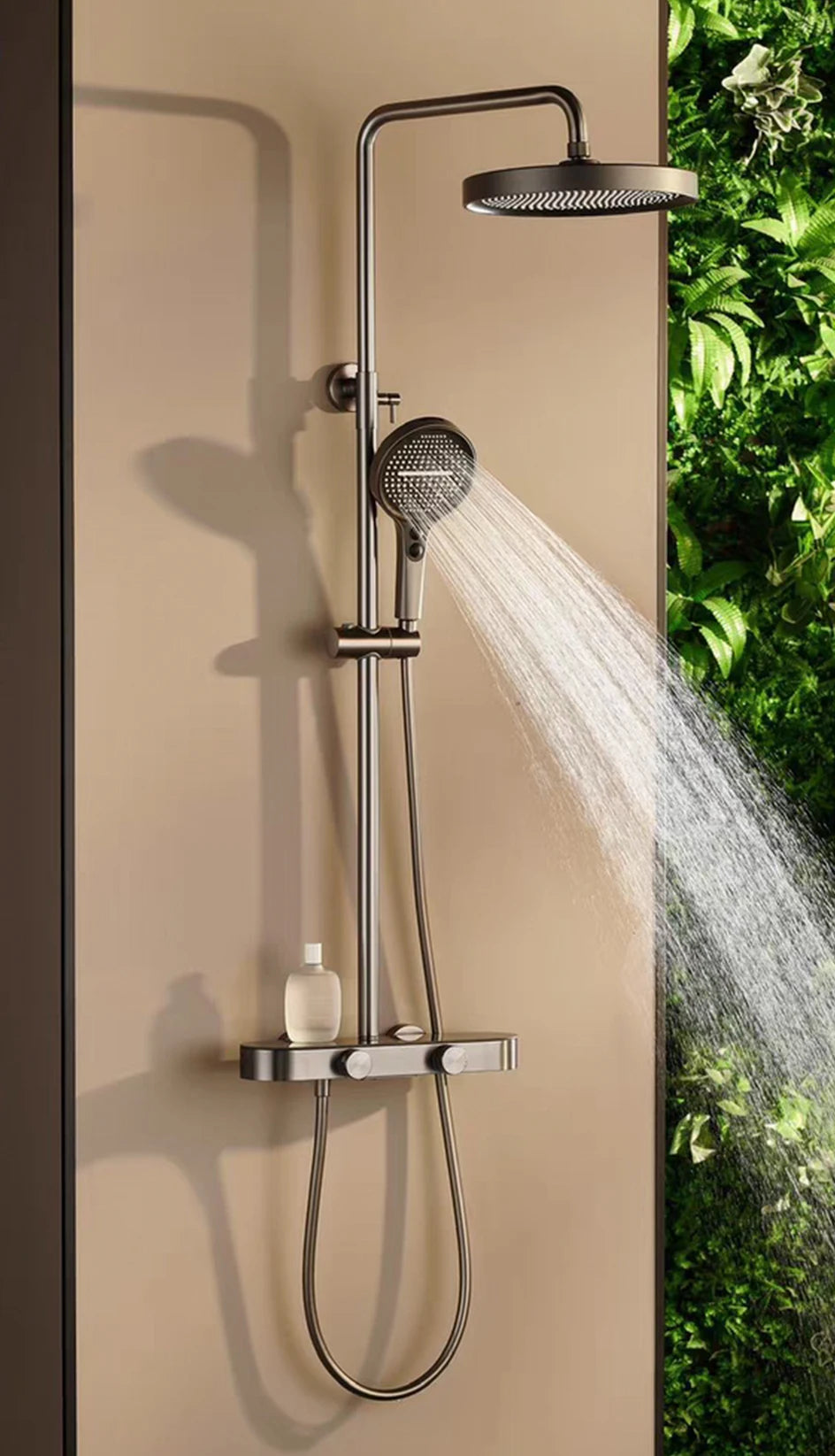 VGX Shower System Set Bathroom Shower Faucet Set 3-way Rainfall Shower Set Shower Mixer Crane with Hand Shower Set Grey White
