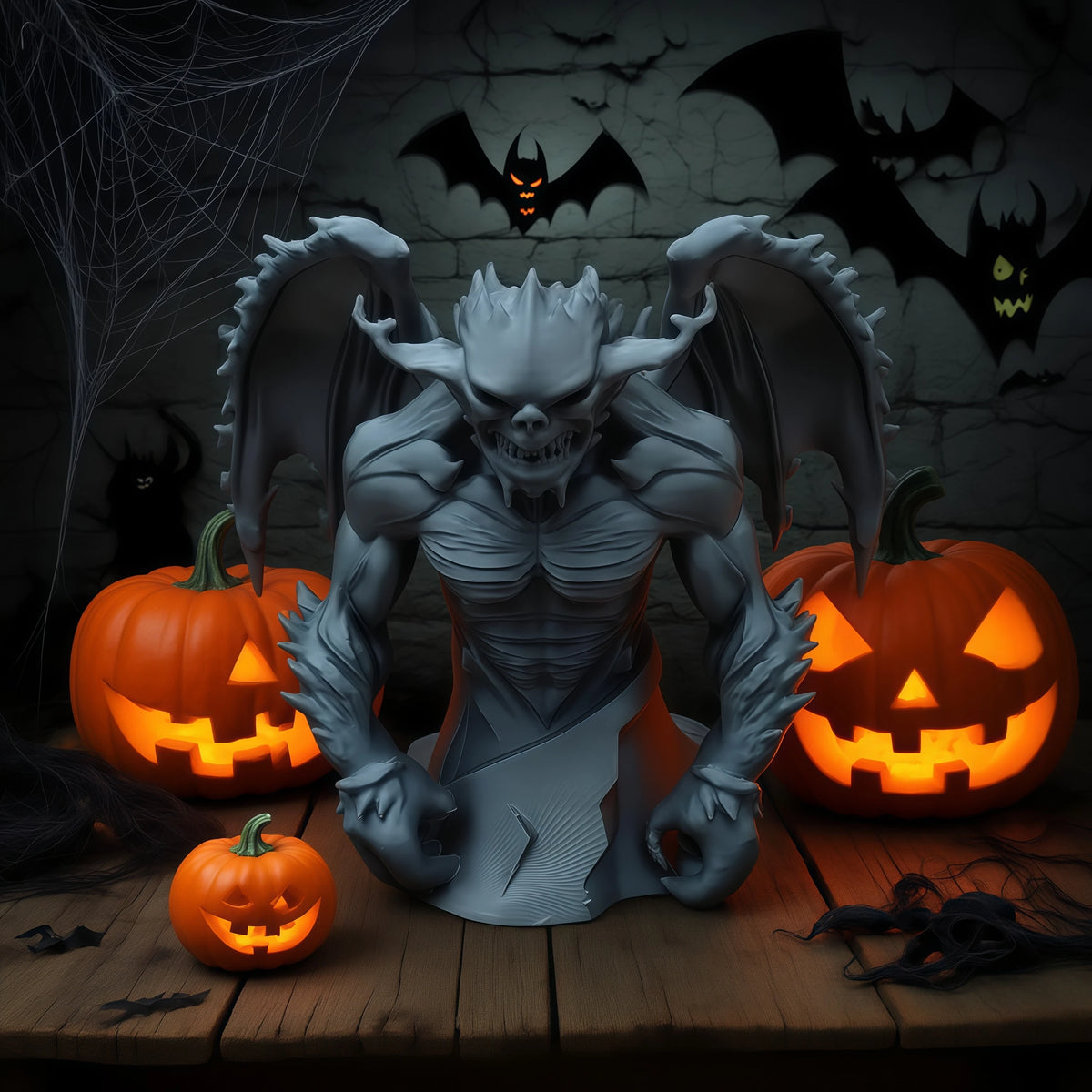 Halloween Limited Edition Dark Fantasy Figurine | Demon-Shaped 3D Statue with Detailed and Beautifully Crafted Features! Excellent Horror-Themed Decoration for Halloween Parties and Room Decor (Durable Resin Material)