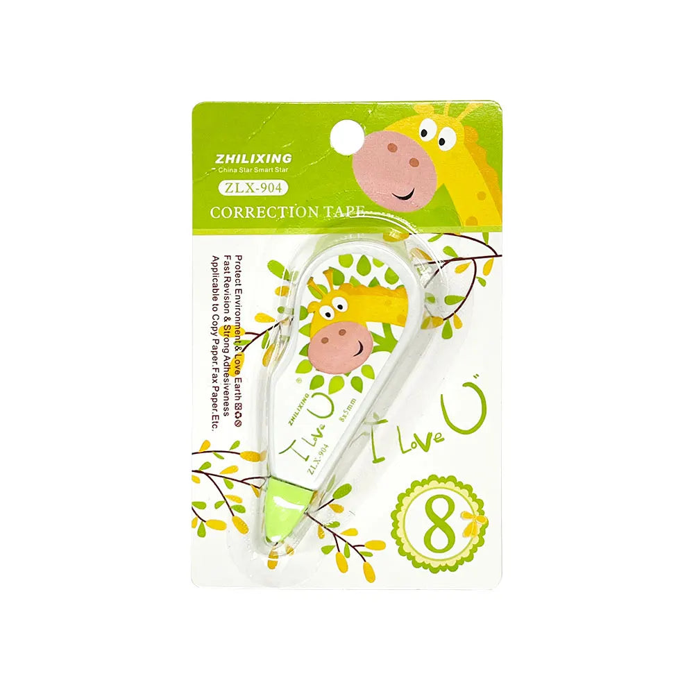 4Pcs Mini Correction Tape, Cartoon Cute Student Error Correction Supplies, Office Financial Correction Tape