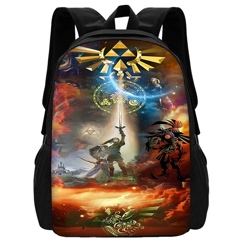 Child School The Legends of Zeldas Backpack with Lunch Bags ,Pencil Bags ,School Bags for Boys Girls Best Gift