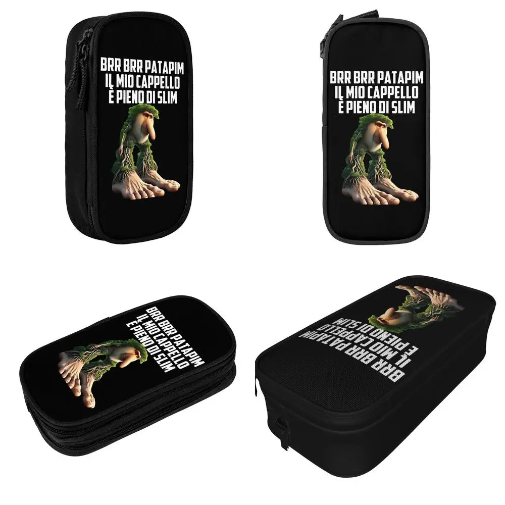 Italian Brainrot Tralalero Tralala Pencil Cases Pencil Pouch Pen Box for Student Big Capacity Bag School Supplies Stationery