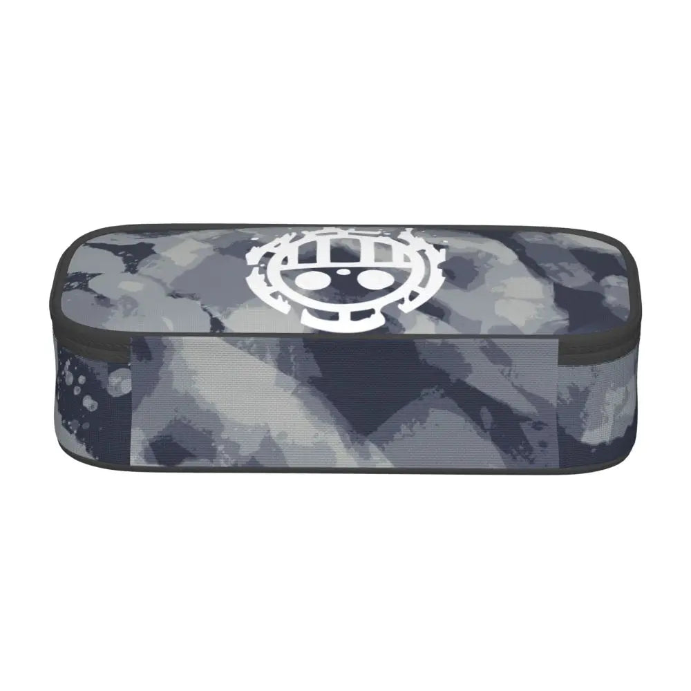 Custom One P-Pieces Cute Pencil Case Boys Girls Large Capacity Straw Hat Pirates Skull Pencil Bag Students Stationery