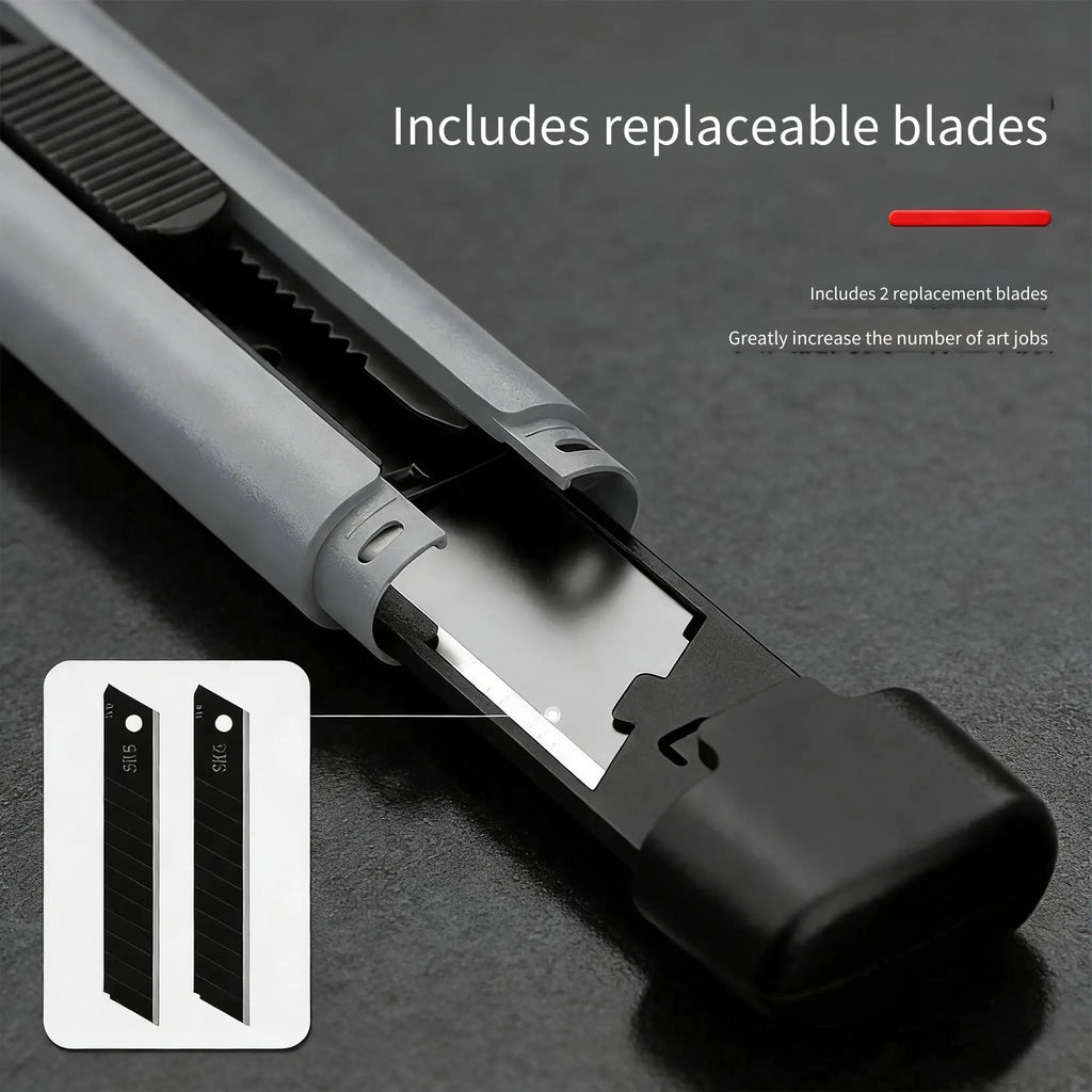 Heavy-Duty Stainless Steel Utility Knife - Large Cutter for Wallpaper, Unboxing, Crafts & General Use