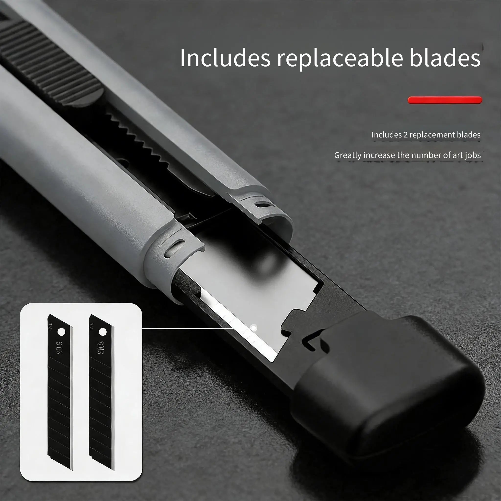 Heavy-Duty Stainless Steel Utility Knife - Large Cutter for Wallpaper, Unboxing, Crafts & General Use