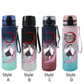 Demon Slayer 650ml Cartoon Characters Portable Water Cup Large Capacity Outdoor Sports Plastic Leak-proof Water Bottle Gift