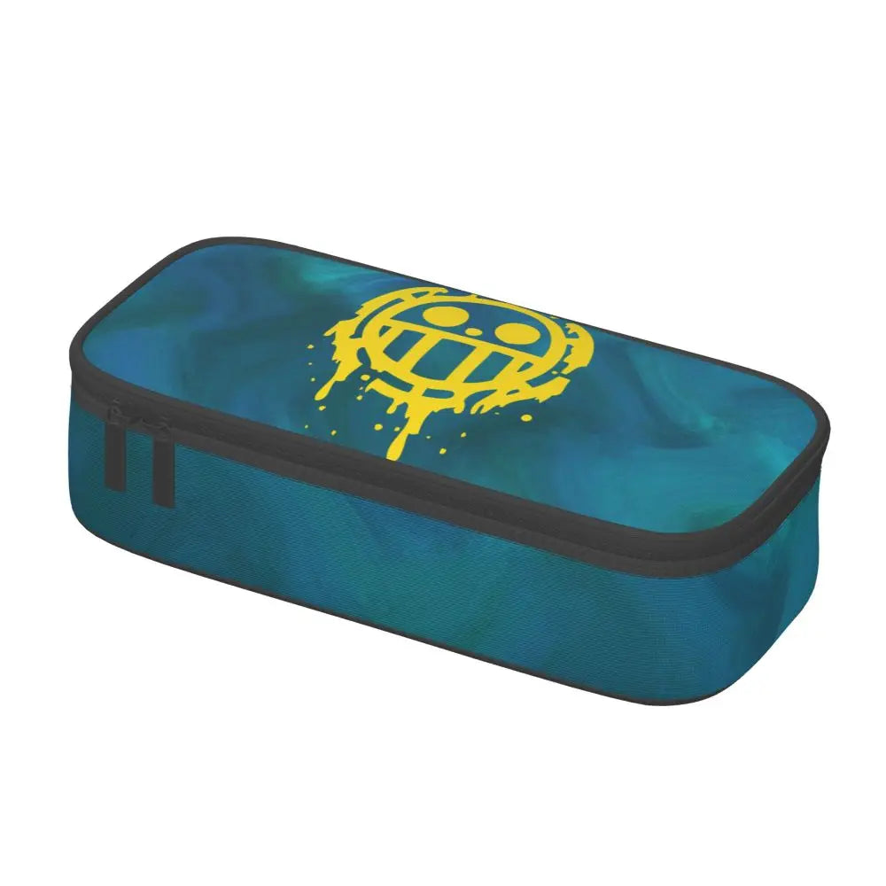 Custom One P-Pieces Cute Pencil Case Boys Girls Large Capacity Straw Hat Pirates Skull Pencil Bag Students Stationery