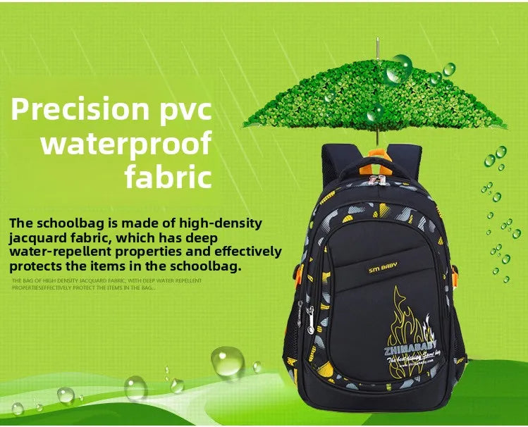 Waterproof Lightweight School Backpack for Kids 6-12 Years Durable Large Capacity Student Bookbag Boys Girls254