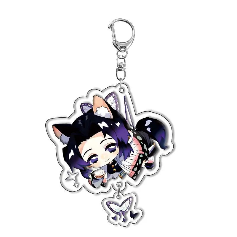Demon Slayer Blade Charcoal Zhilang You Bean Acrylic Keychain Anime Peripheral High Beauty Backpack Fashion Toys Anime Frind