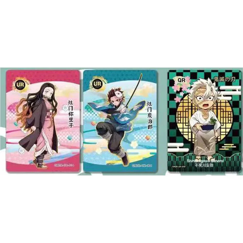 Bandai Demon Slayer Rare Character Diamond Holographic Cards Booster, Anime Card Set Christmas Party Exchange Surprise Gift