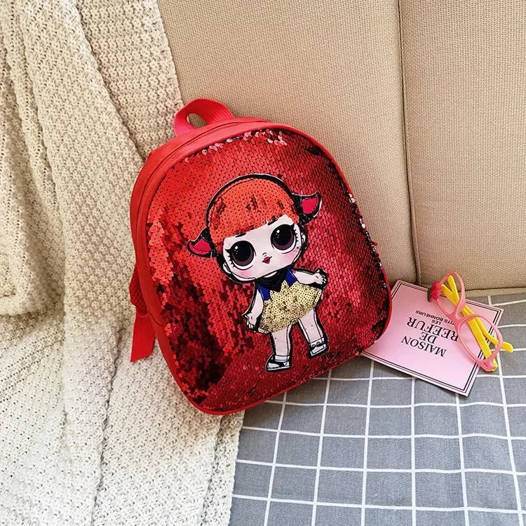 Cute Children's Sequin Backpack Bags 3-6 Years Lovely Kindergarten Kids School Bag Fashion Cartoon Baby Girls Handbags Knapsack