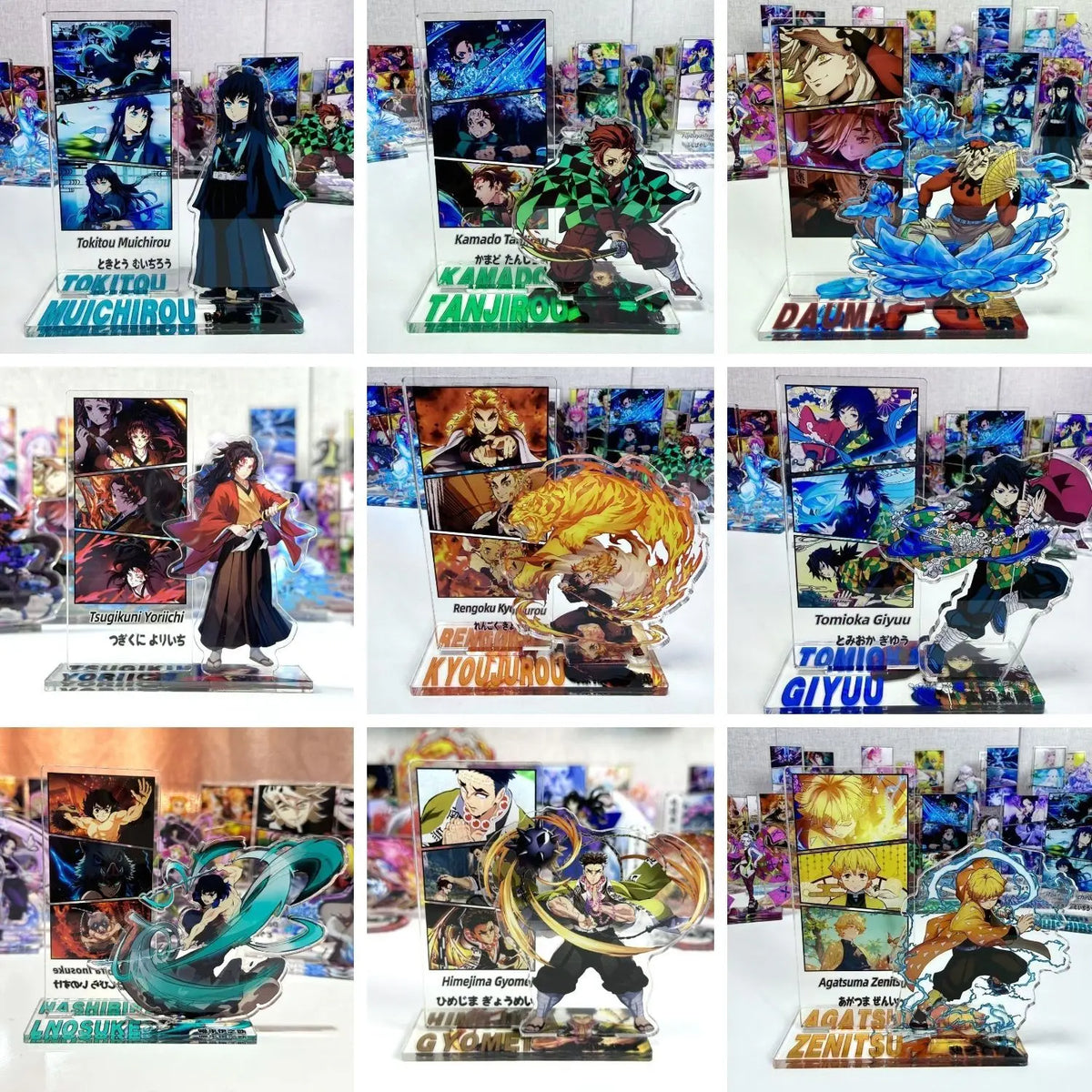 Demon Slayer Creative Double Standee Anime Desktop Decoration, Exquisite Ornament, Gift for Friends or Collection