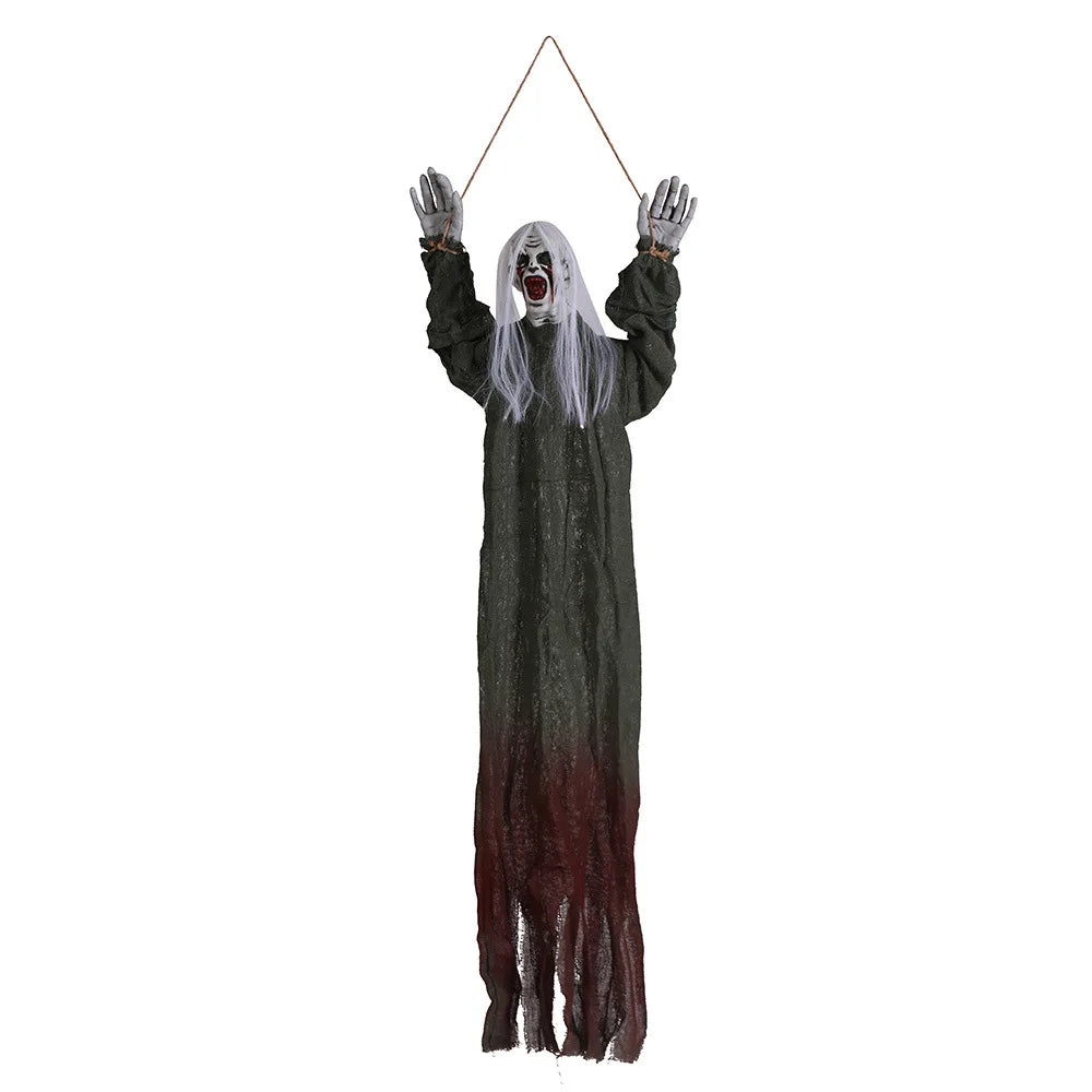 Halloween Hanging Ghost Spooky Skeletons Decor Supplies, Creepy Haunted House Flying  Decoration with Yard Tree Porch Décor