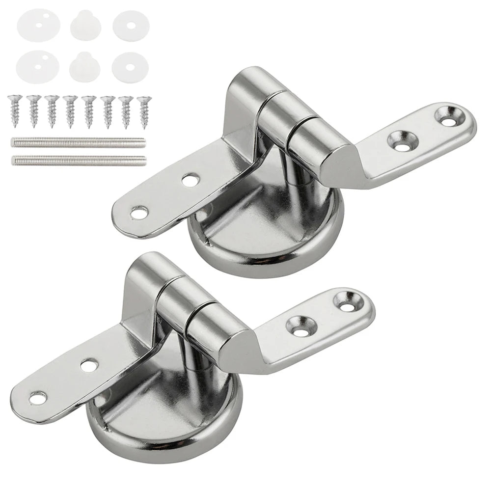Stainless Steel Toilet Seat Hinge Universal Adjustable Replacement Flush Toilet Cover Mounting Connector Bathroom Accessories