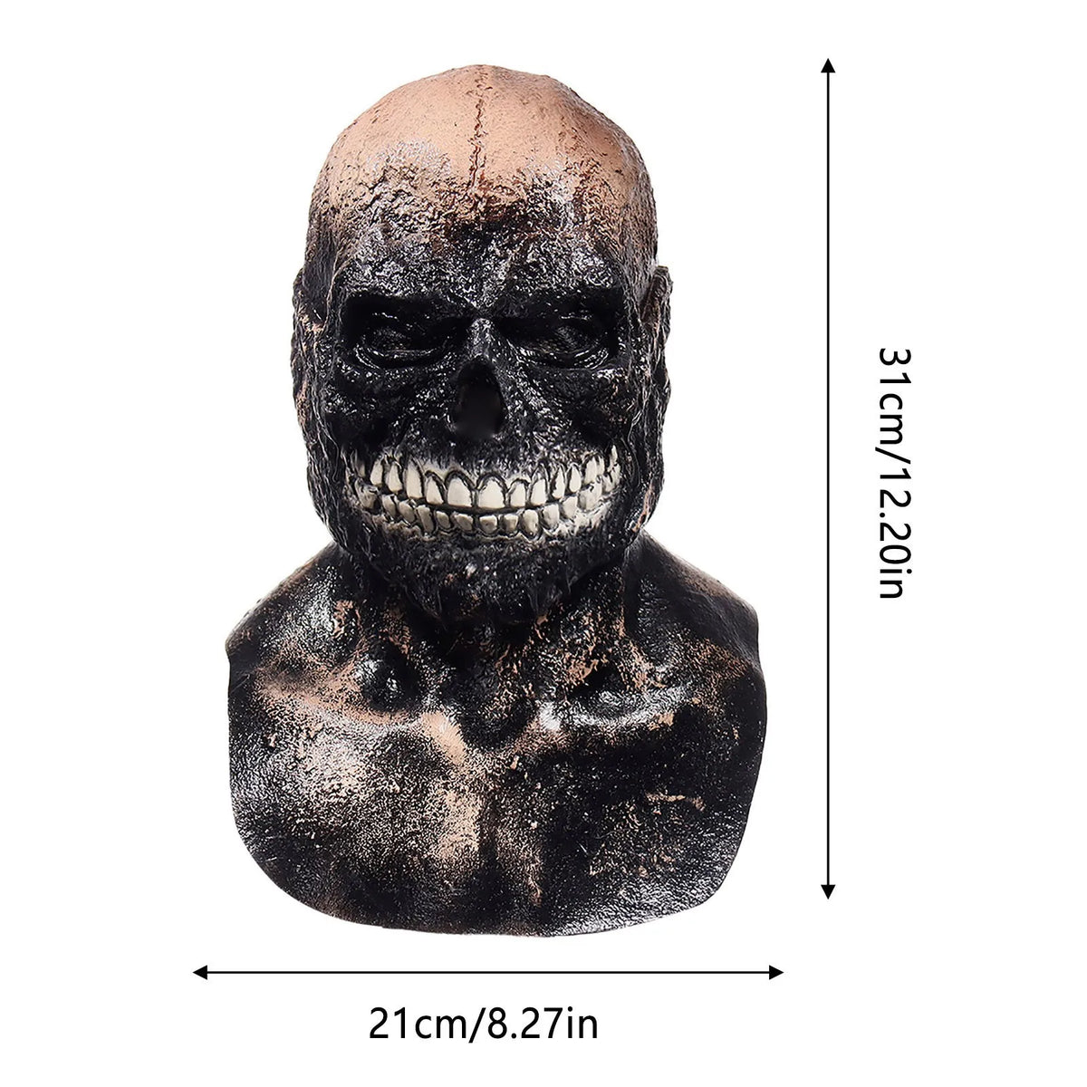Halloween Skull Mask, Creepy Biochemical Mask, Latex Skeleton Mask, Scary Masks for Adults Costume Party