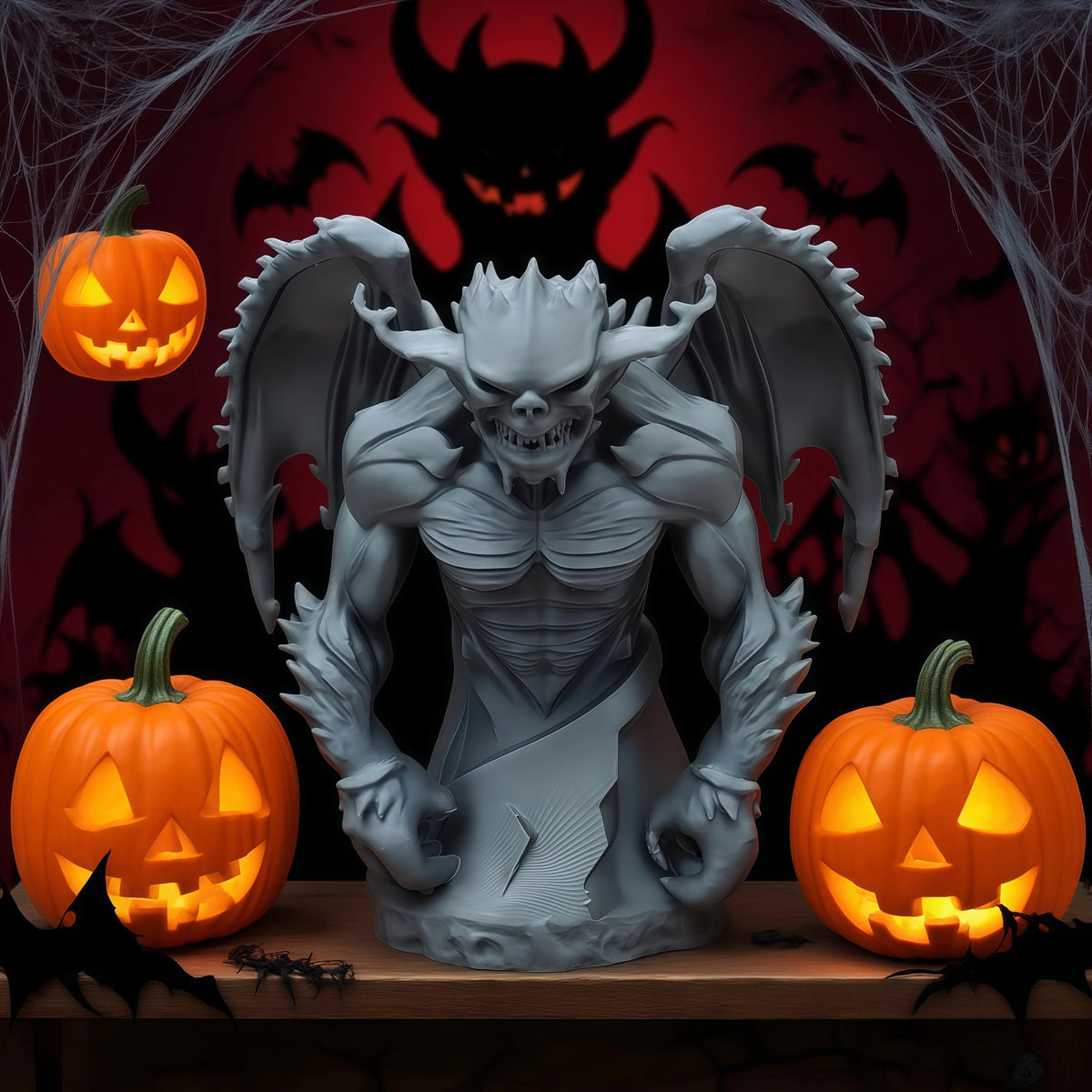 Halloween Limited Edition Dark Fantasy Figurine | Demon-Shaped 3D Statue with Detailed and Beautifully Crafted Features! Excellent Horror-Themed Decoration for Halloween Parties and Room Decor (Durable Resin Material)