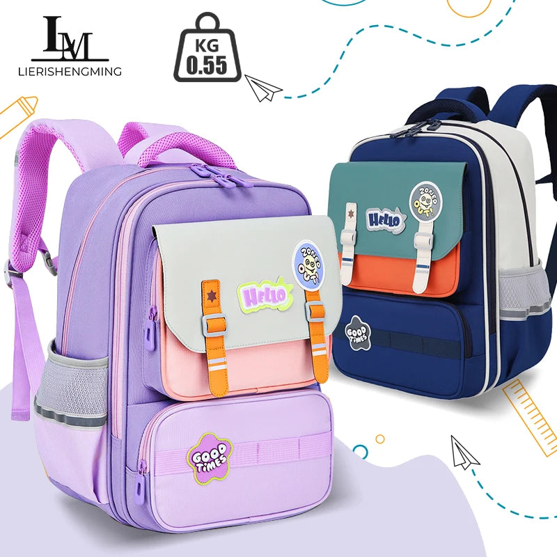 Primary school student backpack boy backpack children's backpack Kids Bookbag Girls student bag