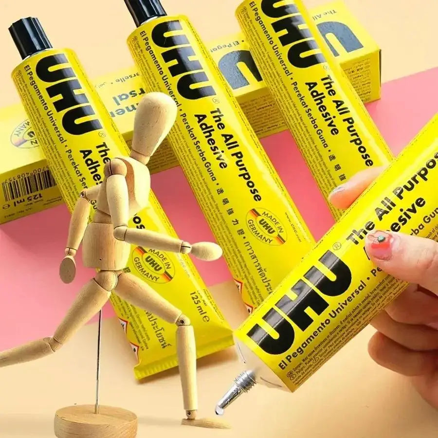 UHU German Soft Tough Super Glue Multi-Material Strong Adhesive Quick Dry for Textile Metal Porcelain Rubber Paper DIY Projects