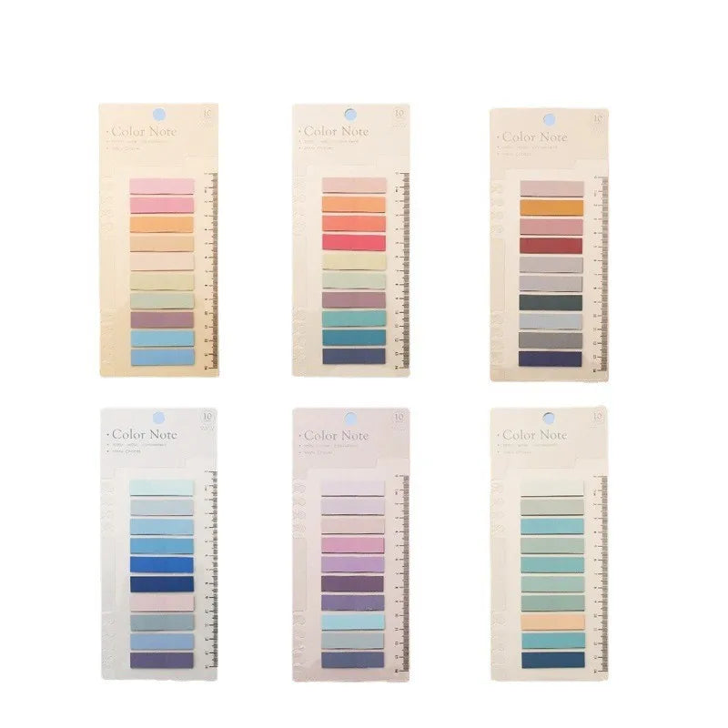 6 Series Colorful Self-Adhesive Sticky Notes Memo Pad - Office & School Supplies - Bookmark Point-It Marker Memo Sticker Paper