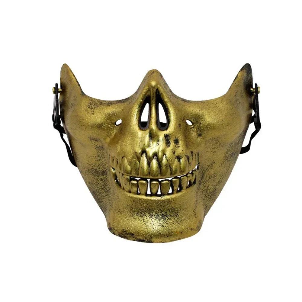 Halloween Skull Mask Creative Funny Party Props Holiday Supplies Horror Demon Accessories Men Skeleton Mask Half Face Cover