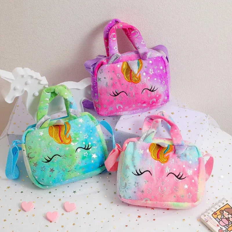 Unicorn Handbags Fashion Sweet for Girls Cute Kid Crossbody Shoulder Bag Children Birthday Party Gift Little Girl Small Purse