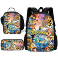 Cute Potdemiel cartoon Ball Child School Backpack with Lunch Bags ,Pencil Bags ,School Bags for Boys Girls P-PokéS Best Gift