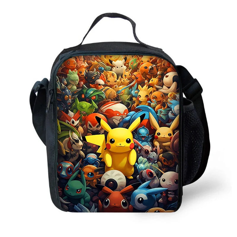 Cute Potdemiel cartoon Ball Child School Backpack with Lunch Bags ,Pencil Bags ,School Bags for Boys Girls P-PokéS Best Gift