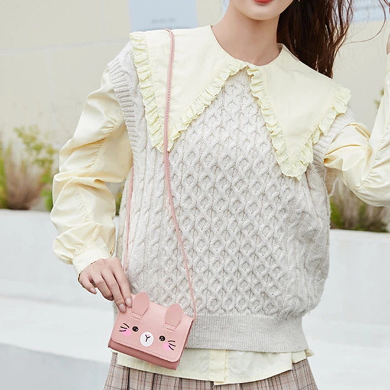 Children's Mini Handbags Hot Sale Princess Baby Girls PU Leather Small Shoulder Crossbody Bags Cute Kids Coin Purse Wallet