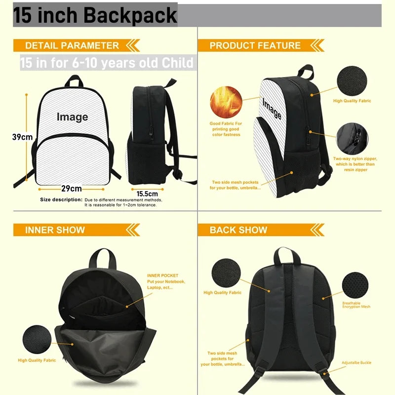Hot Game Child Backpacks Lunch Bag Pencil Case Pupil Large Capacity Design-F-FortniteS School Bags For Boy Girl Best Gift