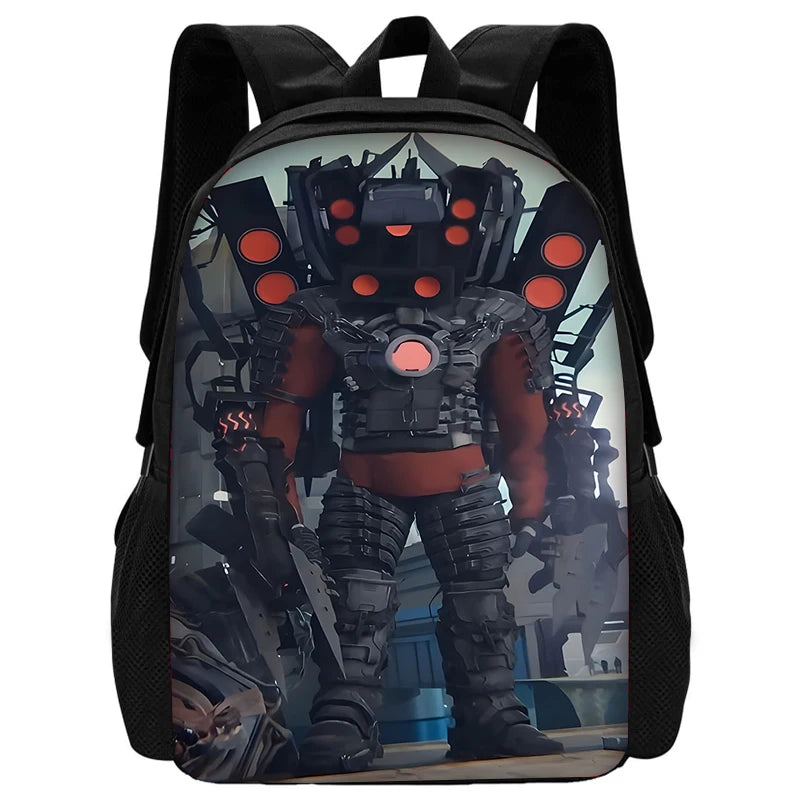 Child School Skibidi Toilet Backpack with Lunch Bags ,Pencil Bags ,School Bags for Boys Girls Best Gift